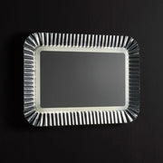 Specchio con cornice in vetro argento 94x68
