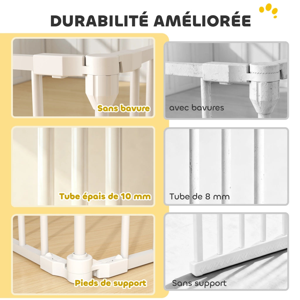 Recinto Sicurezza per Bambini e Cani ¨C Minimal ¨C 6 Pannelli 61x75 cm Bianco