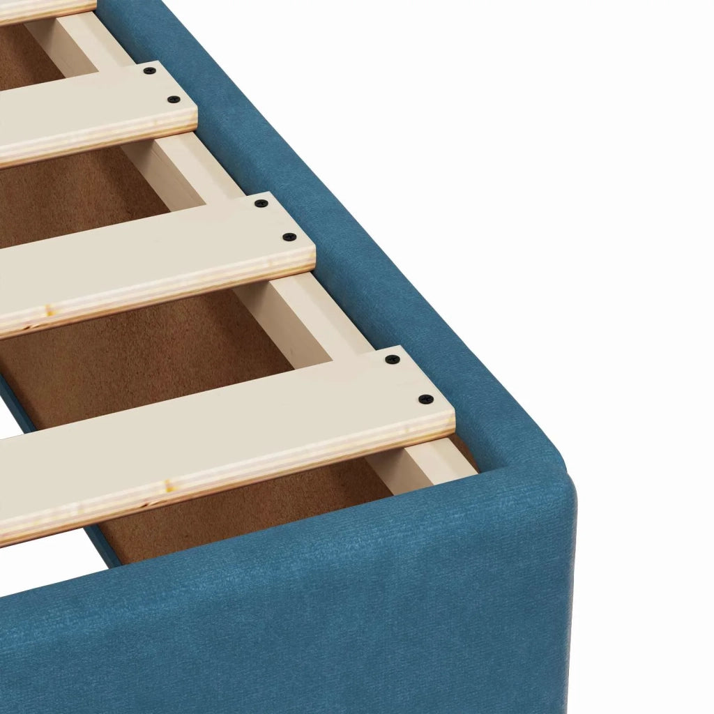Letto box spring con materasso Blu Scuro 200 x 200 cm Velluto 3450792