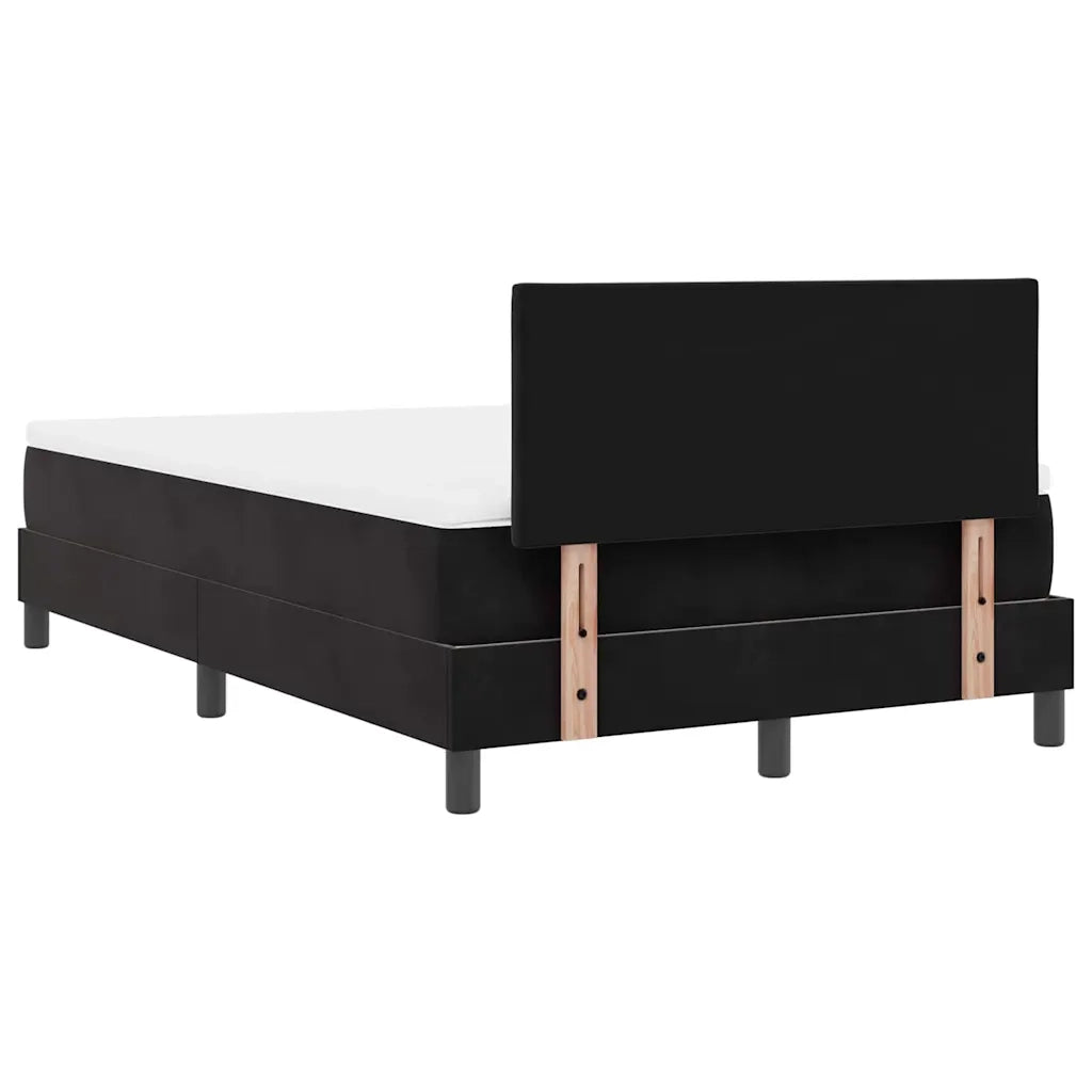 Letto a molle con materasso Nero 120 x 200 cm Velluto 3339232