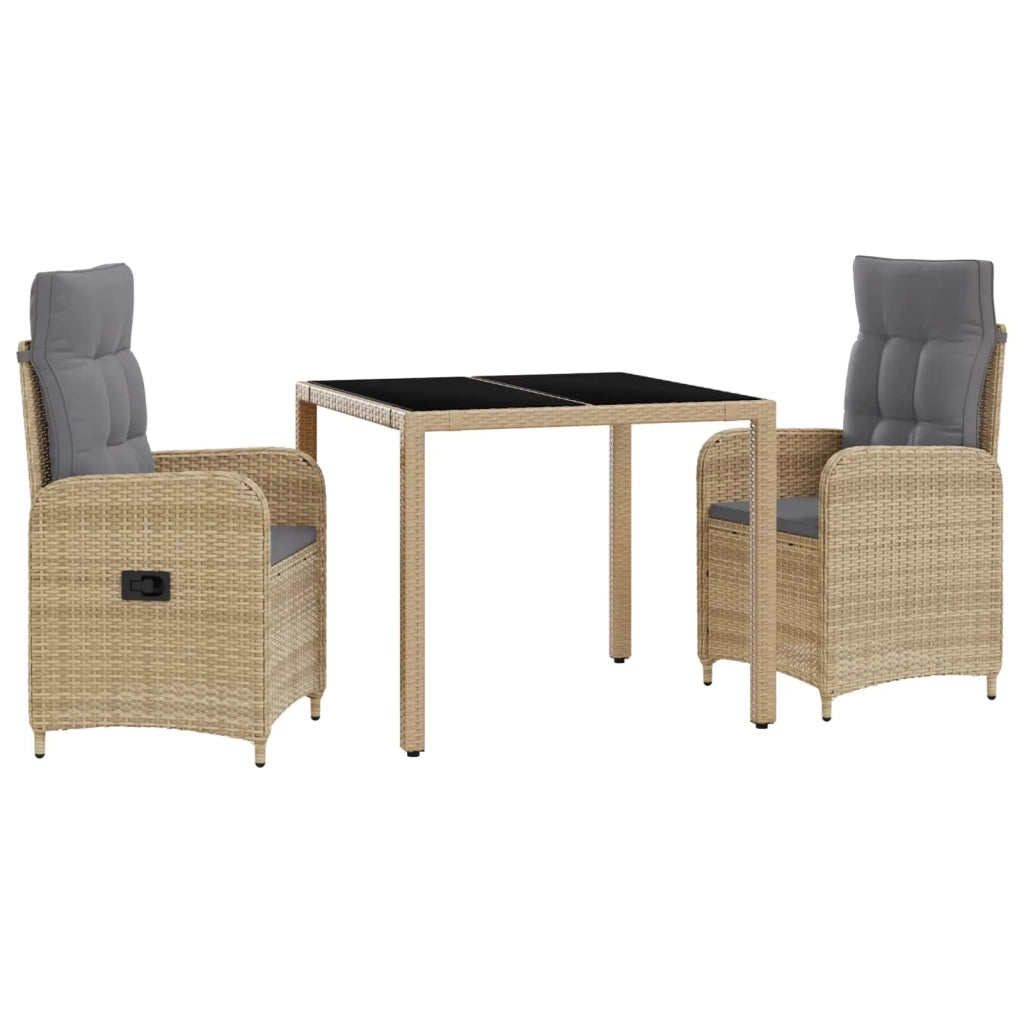 Set da pranzo per esterni 3 pcs Beige e Grigio Chiaro 3422334