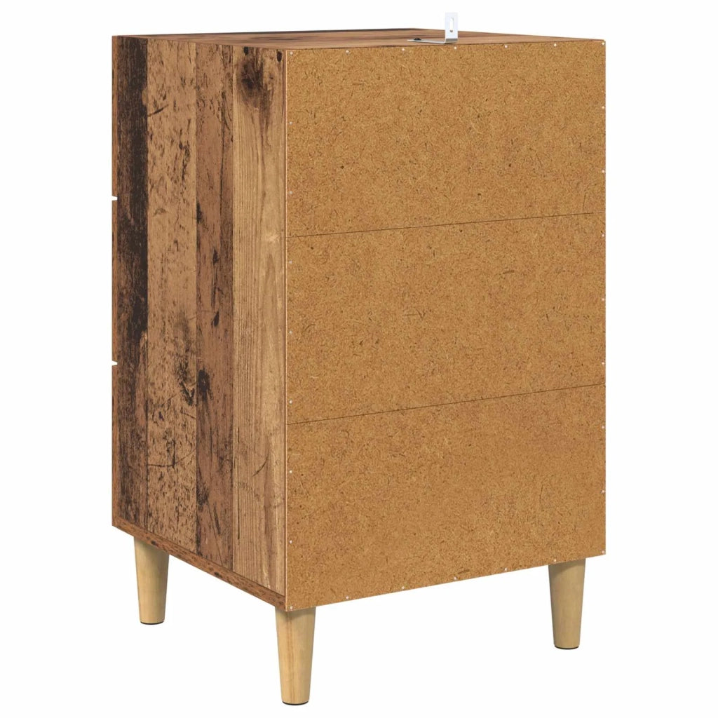Comodino | Armadio da Notte | Mobiletto da notte Legno vecchio 40 x 40 x 66 cm