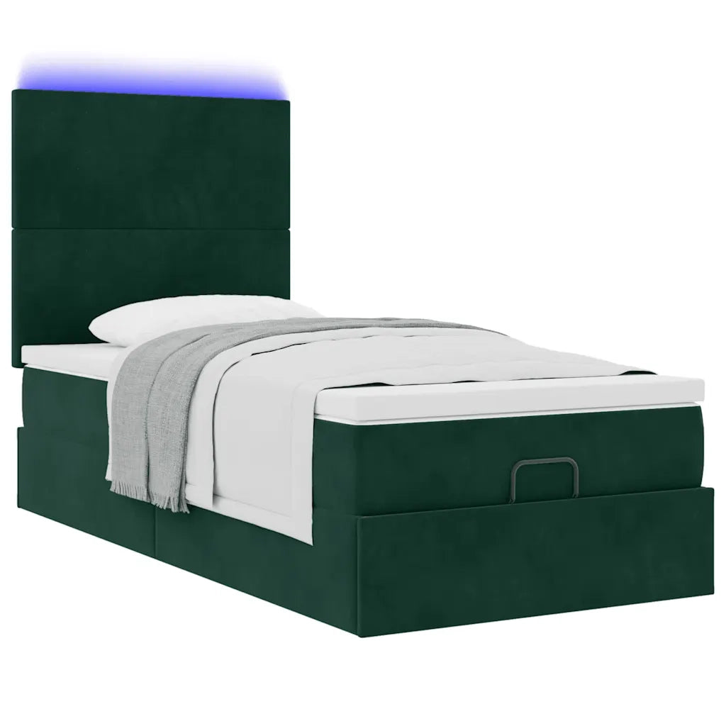 Struttura Letto Pouf con Materassi 90x200 cm in Velluto 3314225