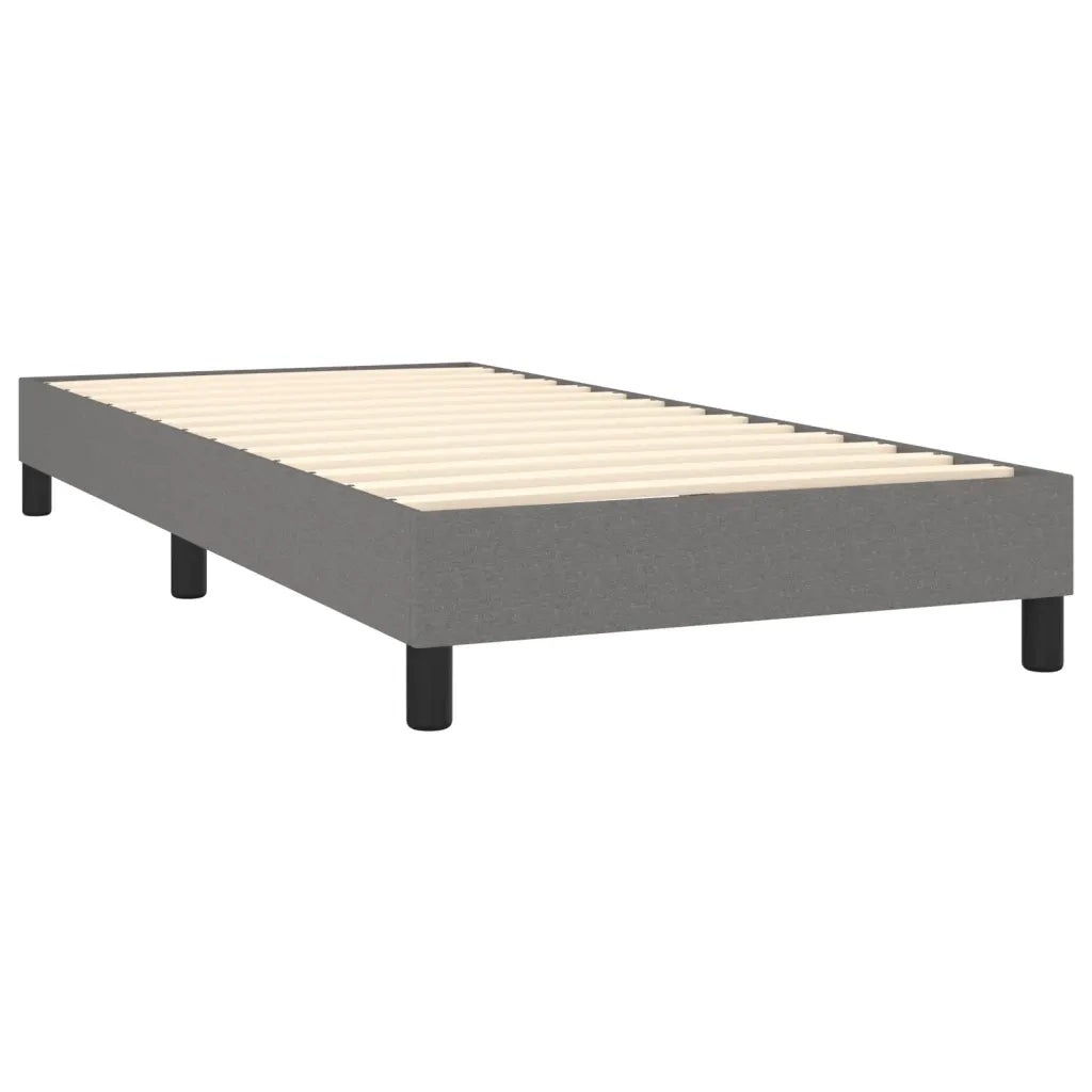 Giroletto a Molle con Materasso Grigio Scuro 90x200 cm Tessuto 3129842