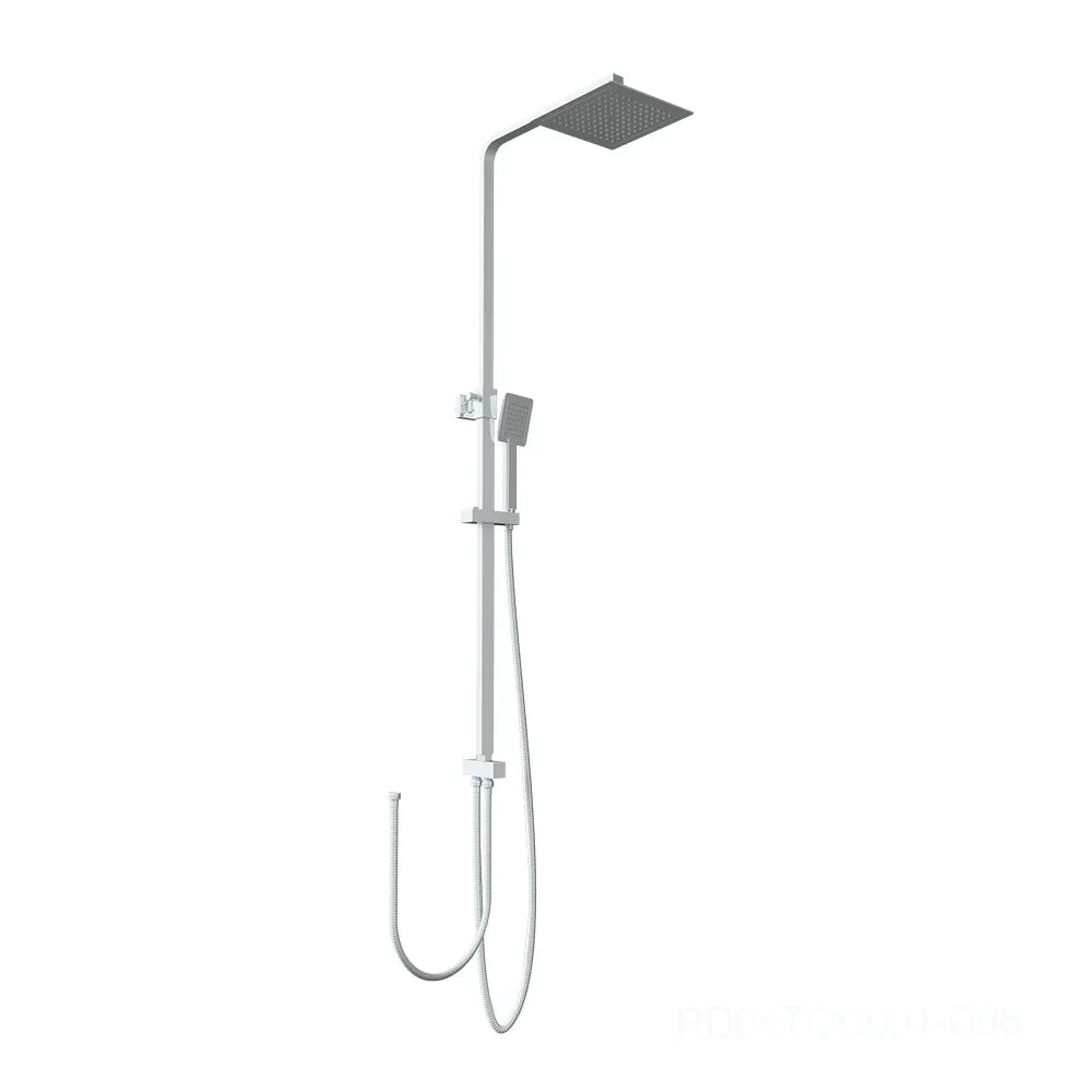 Colonna doccia soffione 20x20 cm in acciaio | Toce