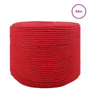 Corda | Fune Rosso 0,8 x 0,8 x 5000 cm Cotone