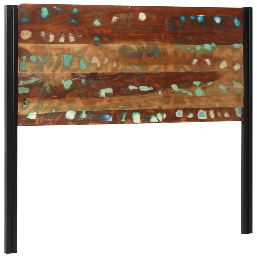 Testiera 120 cm in Legno Massello di Recupero e Ferro 4017547