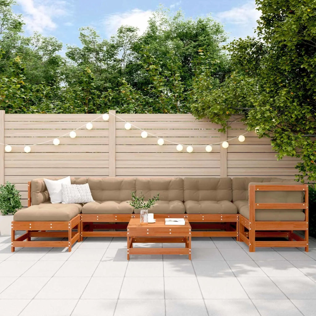 Set Lounge da Giardino 8 pcs Marrone Cerato 3418094