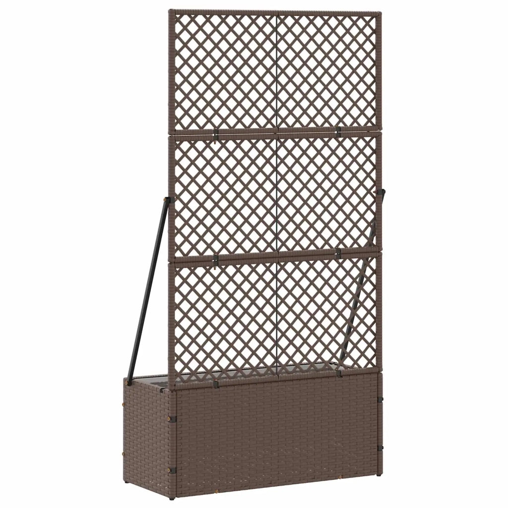 Fioriera a traliccio da giardino Marrone 70 x 30 x 135 cm 366619