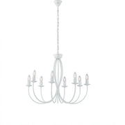Lampadario Rustico Botte 8 Luci Bianco LuceArt Classic