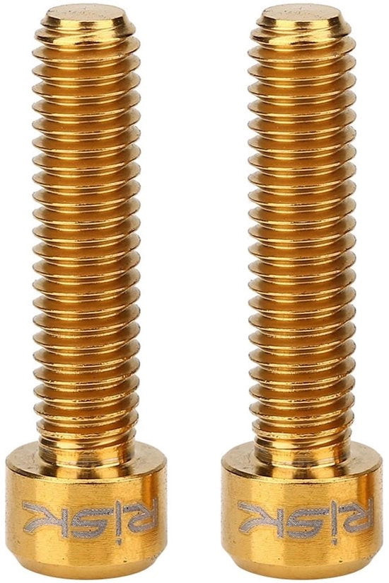 Freni a disco in lega di titanio - M6 x 25mm - Blocco pinze - Manutenzione bicicletta - 2 pezzi - Inclusi guantoni di montaggio - Freni a disco
