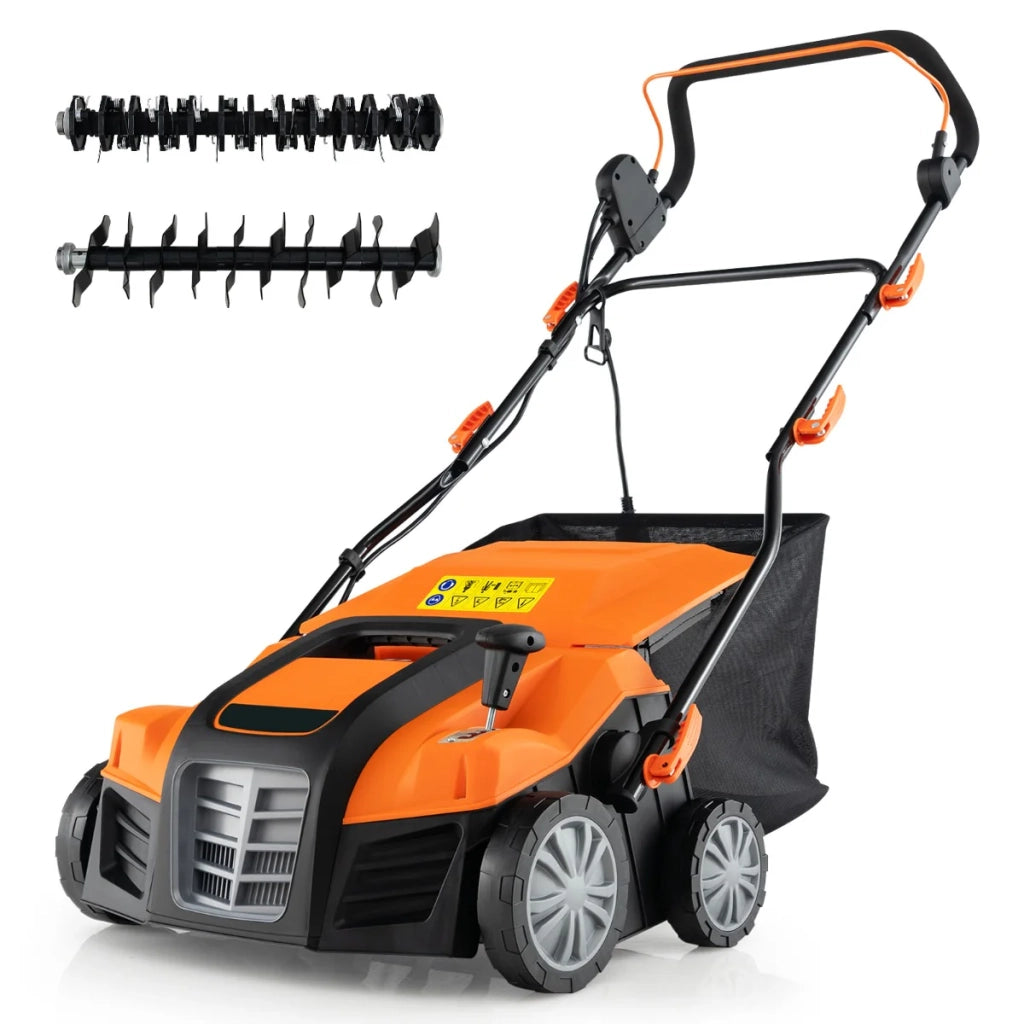 Scarificatore/coltivatore elettrico 41 cm 15 A 2 in 1 alte prestazioni pieghevole PP arancione 20_0013561