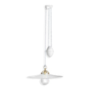 Lampadario Classico Asti Ferro E Ceramica Ottone Satinato Decorato 1 Luce E27