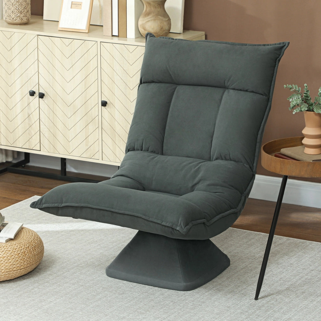 Poltrona reclinabile girevole ¨C Minimal ¨C Grigio scuro