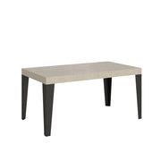 Tavolo Allungabile 160-264x90x77 cm Flame Premium Cashmere Telaio Antracite