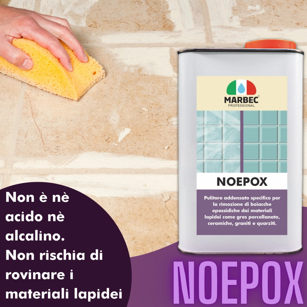 Come rimuovere boiacche epossidiche NOEPOX   1LT detergent + Tampone NERO