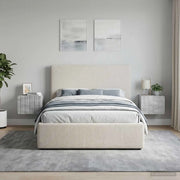 Mobiletto da notte a muro con cassetto 2 pcs Grigio Cemento 898262