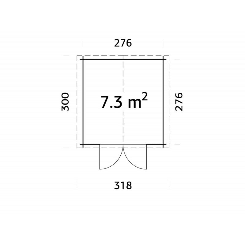 Casetta in legno Rita 300x300 cm impregnato autoclave pareti 28 mm  Esterni da Vivere