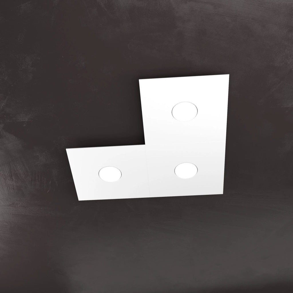 ECCENTRIC APPLIQUE-PLAFONIERA 3 LUCI BIANCO 1156-3L-BI