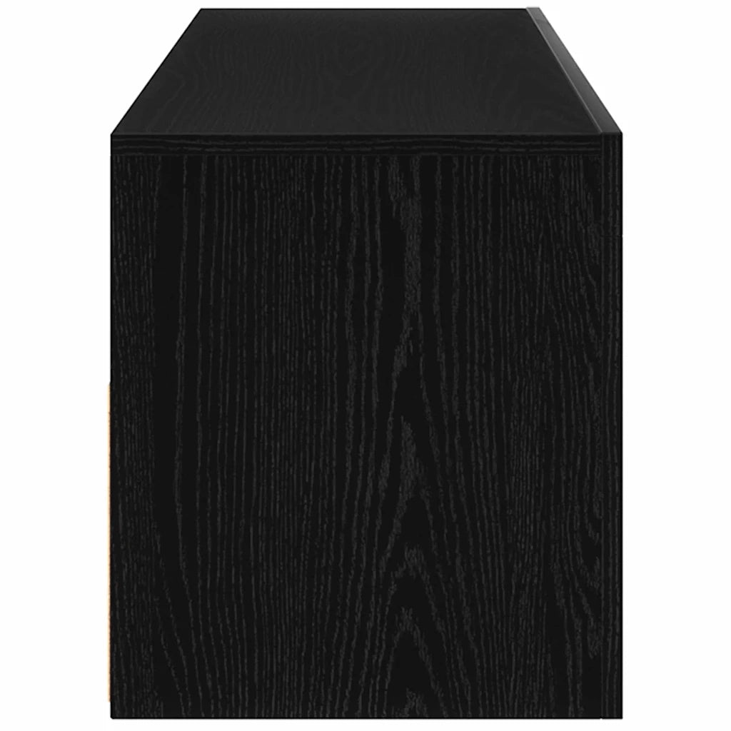 Mobile TV con LED Rovere Nero 90 x 35 x 40 cm Legno multistrato 862554