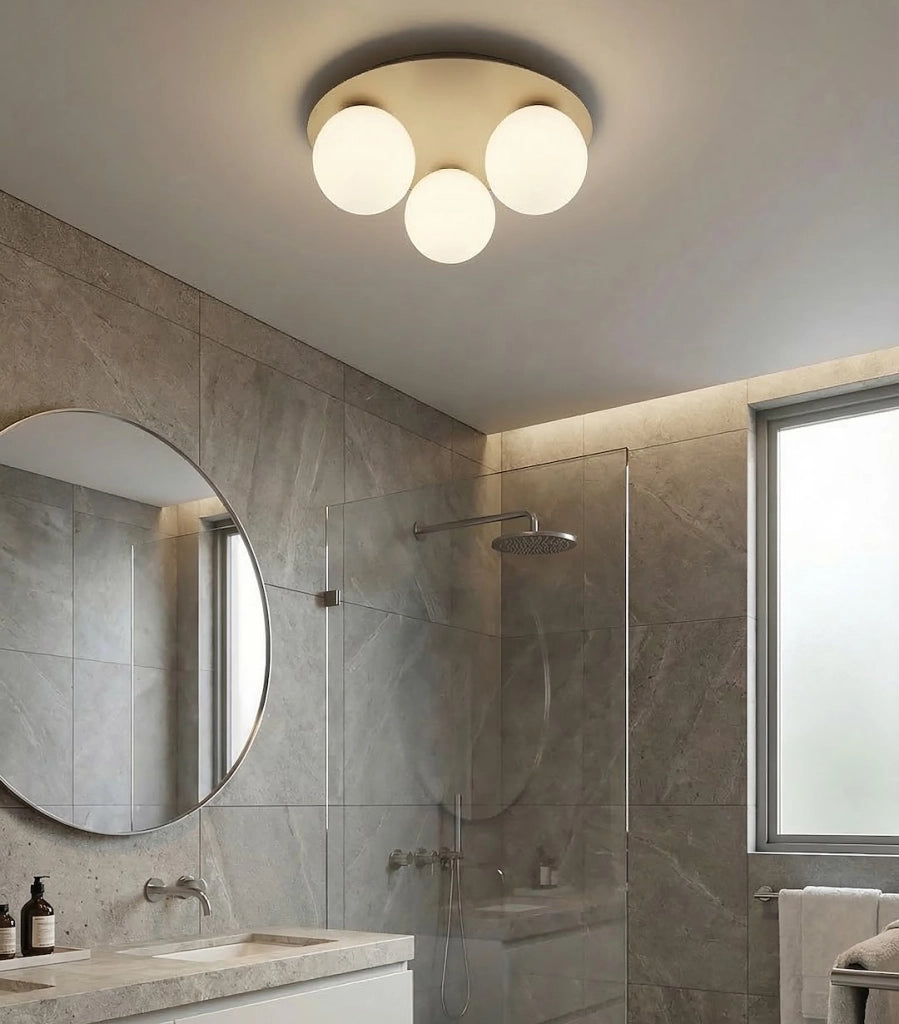Lampada da soffitto SOLAR 3xE14 vetro beige Emibig