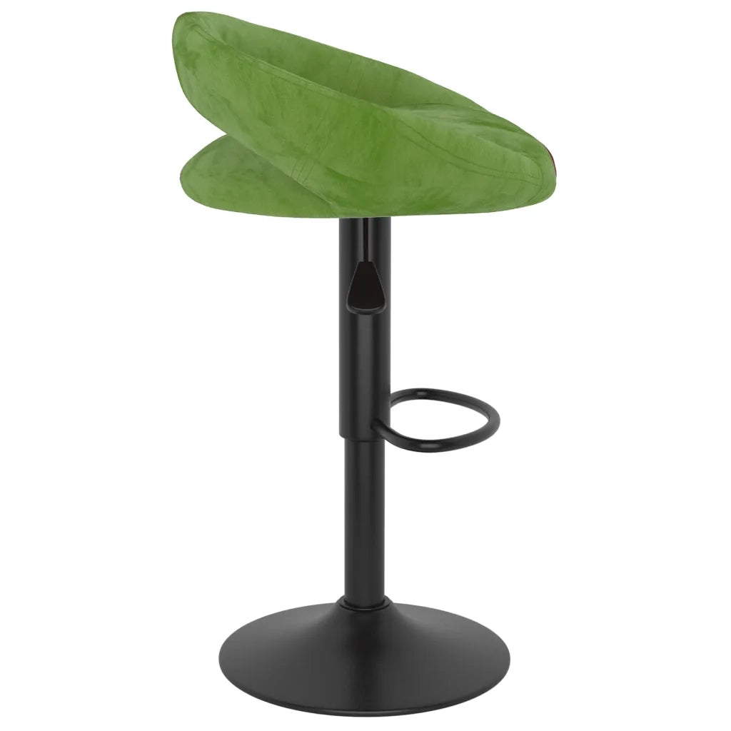 Sgabelli da Bar 2 pz Verde Chiaro in Velluto 333271