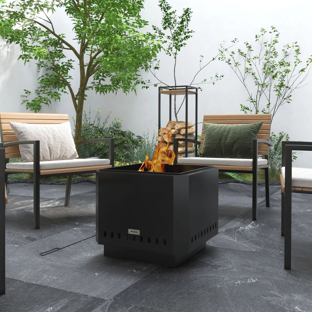 Braciere da Giardino ¨C Zephmum ¨C Nero 48x48x41 cm