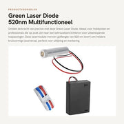 Modulo Laser a 520nm - Multifunzionale - Verde - Modulo Laser con Driver - Ideale per Progetti - Inclusi Accessori