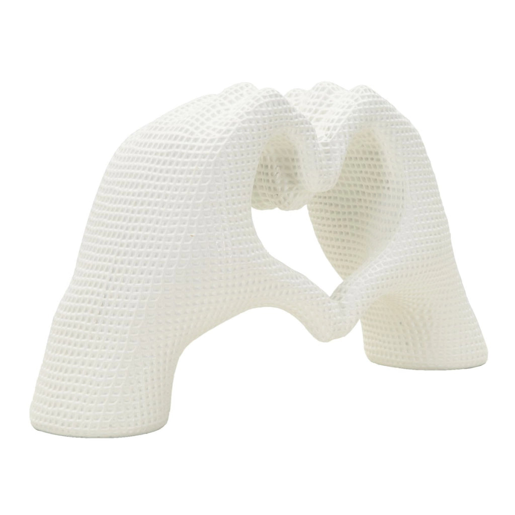 Scultura Mani, Bianco, Poliresina, 13,5x25x7,5 cm