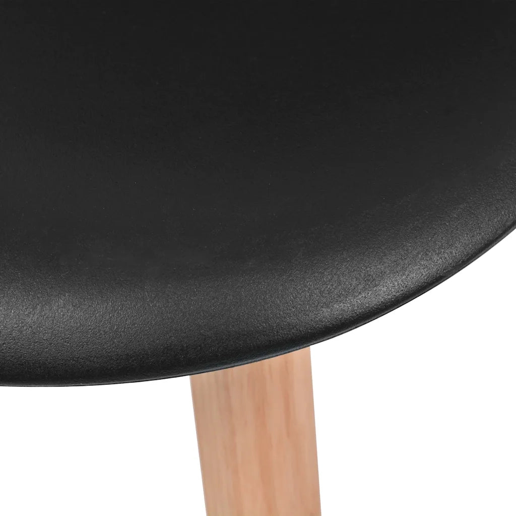 Sedie da Pranzo 2 pz Nere in Plastica 244777