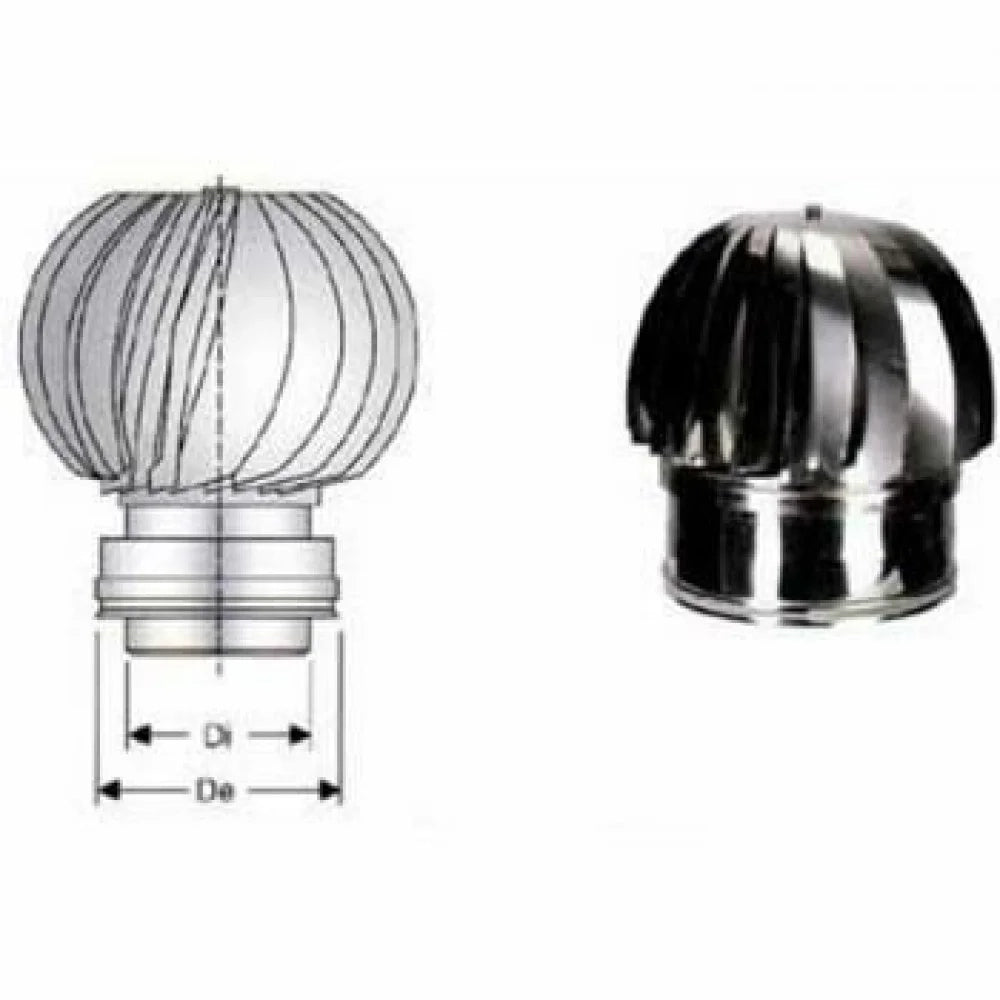 Inox doppia parete aisi 316 capp ello eolico d.150 200 b08x9shj4h