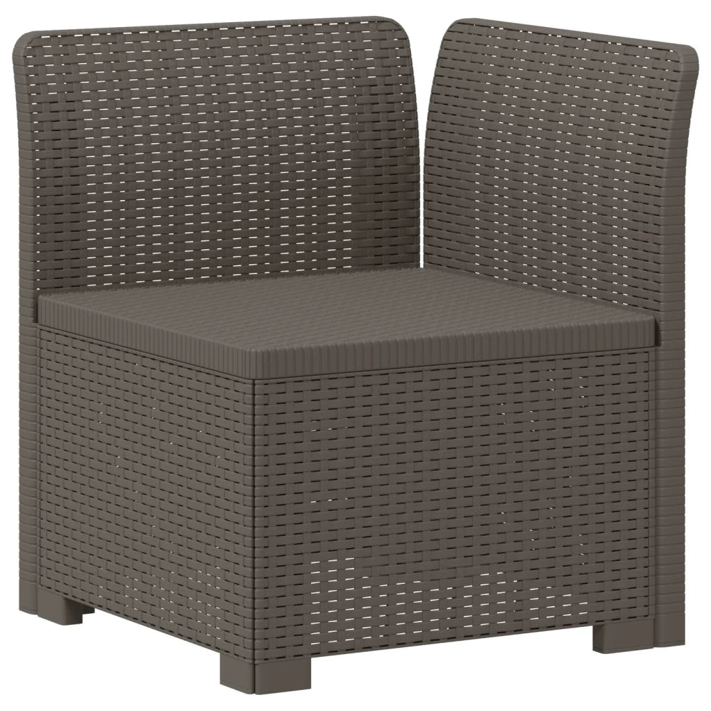 Divano da esterno-Divano da Giardino a 1 Posto con Cuscini Aspetto Rattan PP 184797