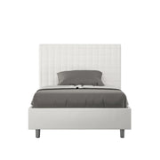 Letto Singolo 80x210 cm con Rete e Contenitore Sunny Bianco