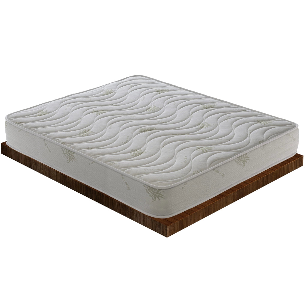 Materasso Matrimoniale 160x200 Alto 25 cm - Aloe Vera – Ortopedico – Alta densità – Onda Massaggiante - Massimo Comfort