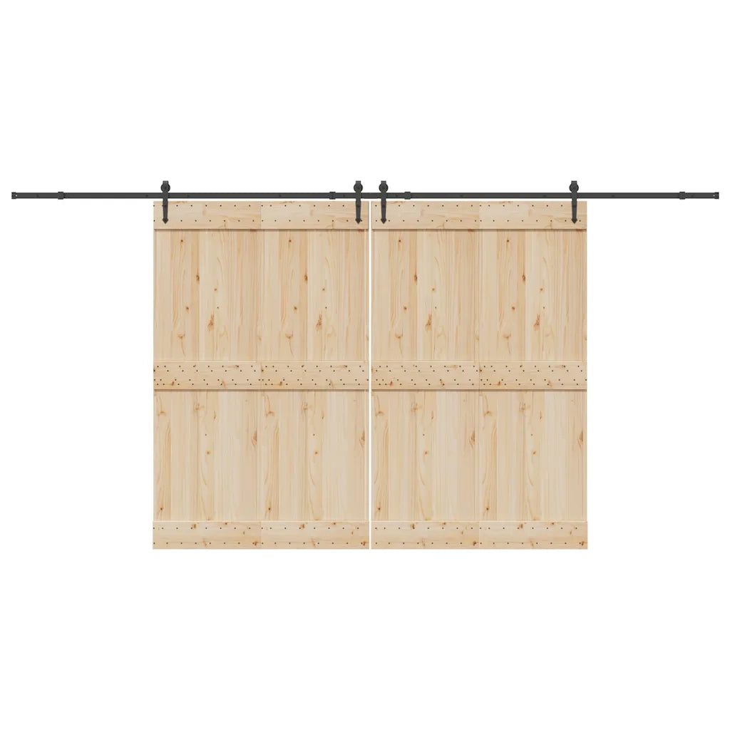 Kit di Binari per Porte Scorrevoli 427 cm Acciaio Nero CFW8978393