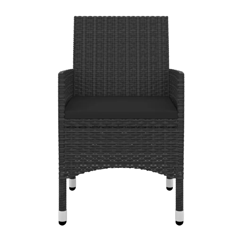 Set da Pranzo per Giardino 7 pz con Cuscini Polyrattan e Vetro 3099736