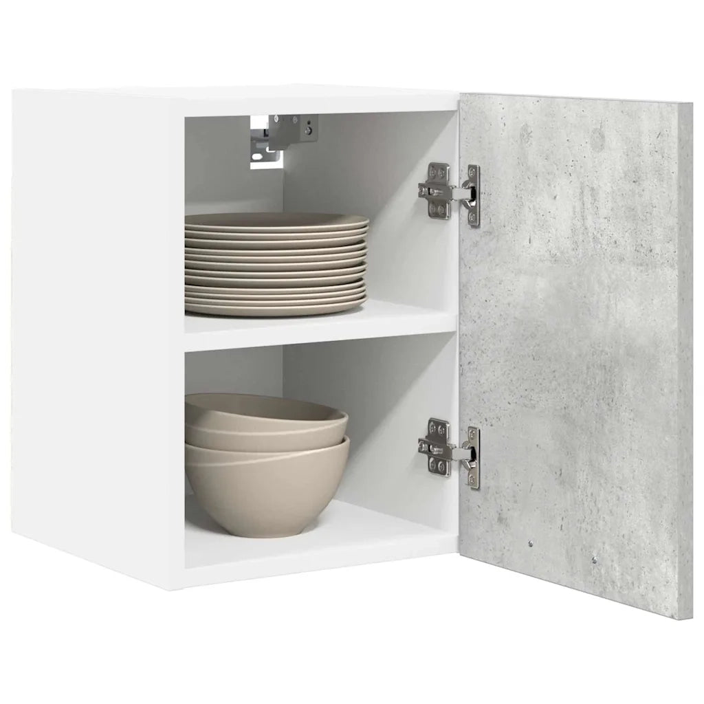 Armadio pensile 2 pcs Grigio Cemento e Bianco 30 x 31 x 40 cm 884121