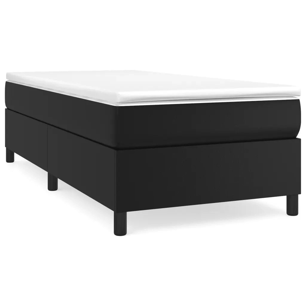 Struttura Letto a Rete a Molle Nero 90x190 cm in Similpelle 3121017