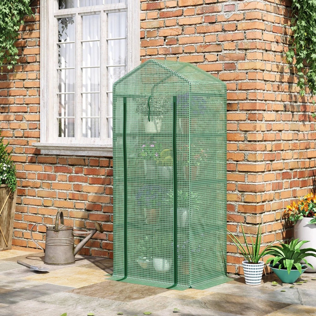 Serra da Giardino con 4 Ripiani ¨C Minimal ¨C Verde 70x50x160 cm