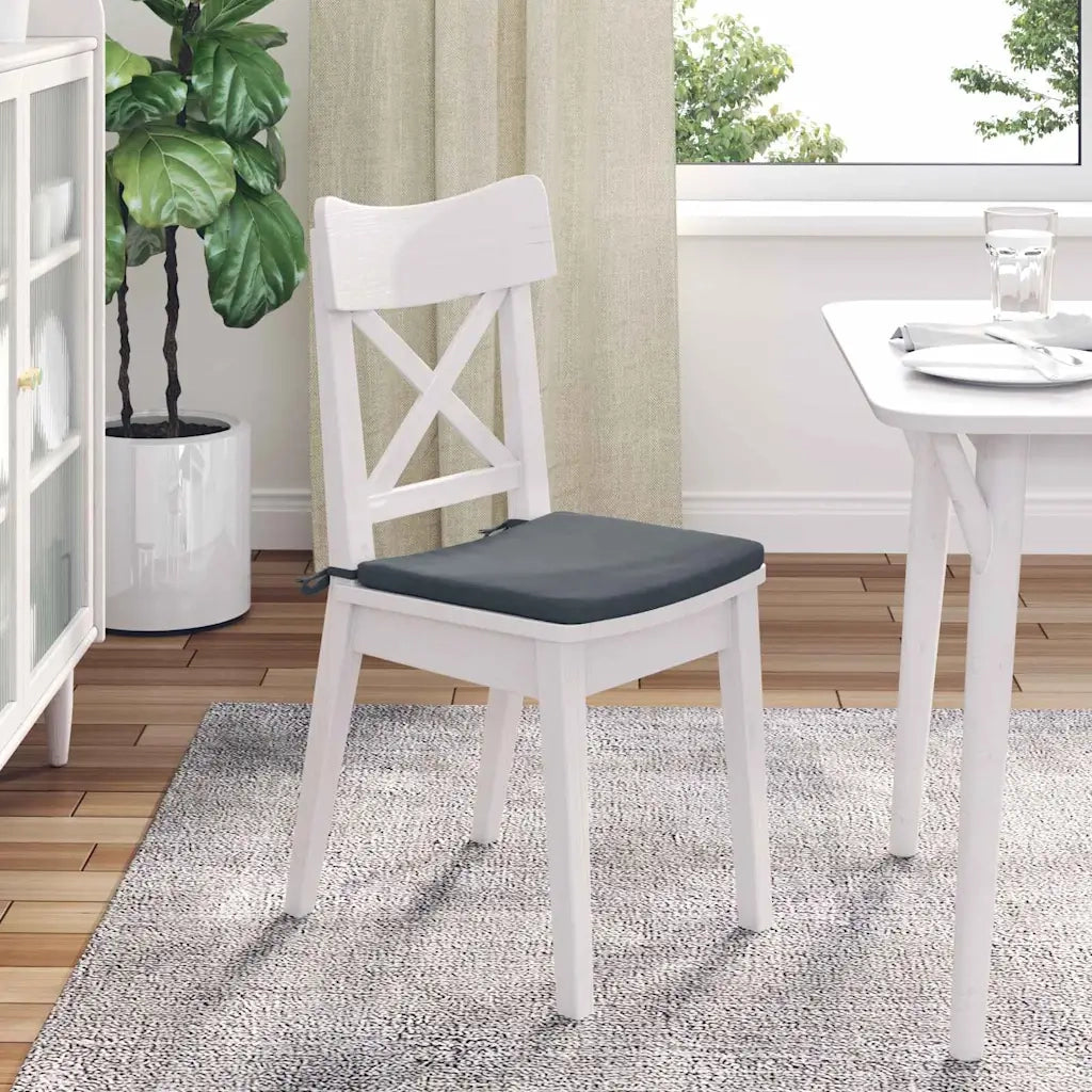 Cuscini per Seduta 4 pcs Grigio scuro 40 x 40 x 3 cm Velluto 42015207