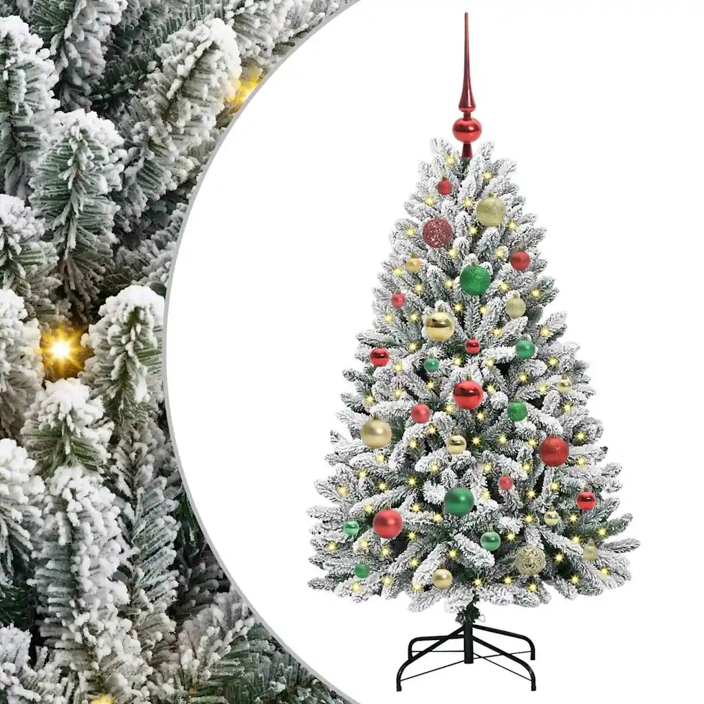 Albero di Natale artificiale con 150 LED Verde e Bianco 120 cm 3395738
