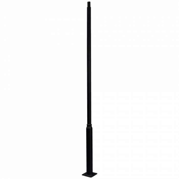 Palo luce pieghevole 3 m Ø60 nero acciaio Ecolight