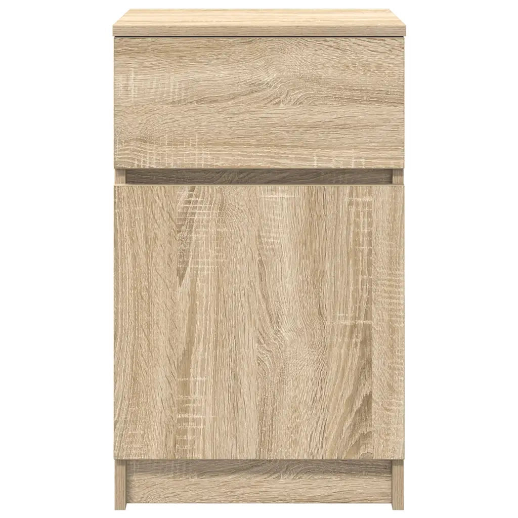 Set di 2 Comodini | Armadio da Notte | Mobiletto da notte Rovere Sonoma 39x35x65 cm in Legno Multistrato