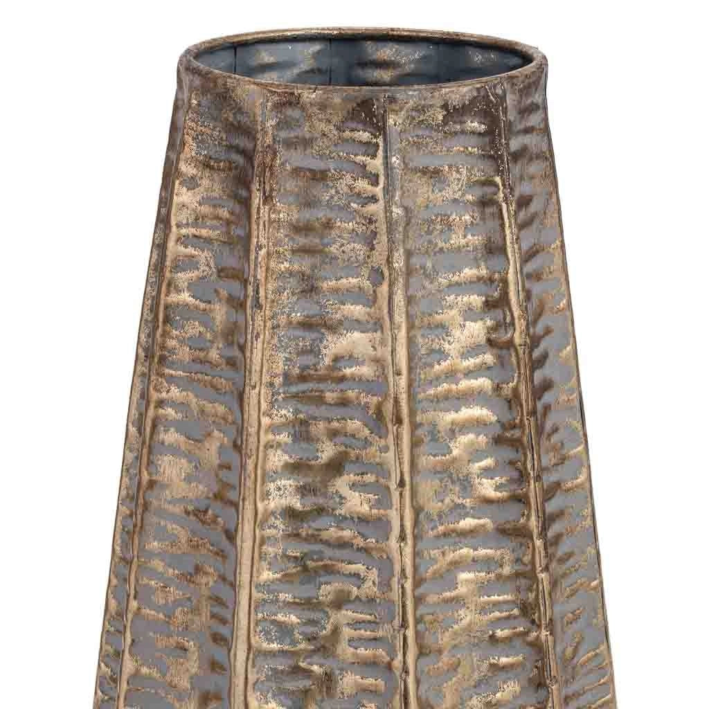 Vaso in metallo dorato 24,5x23x58,5 cm (altezza)