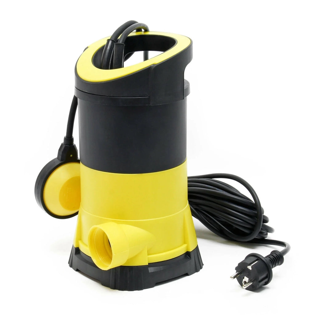 Pompa sommergibile per acque reflue da 5000 l/h e 250 watt per edilizia e drenaggio gialla 16_0000616
