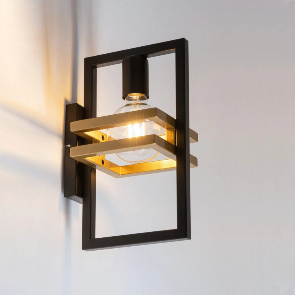 Applique loft nero oro Merci E27 15W Sigma Lighting
