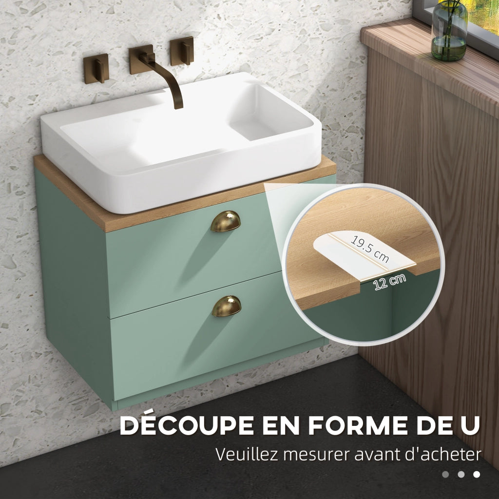 Mobile da bagno con ante e cassetti ¨C Minimal ¨C verde