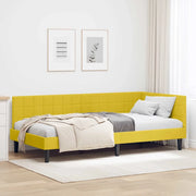 Cornice del letto ad angolo Giallo 90 cm x 200 cm Velluto 42016434