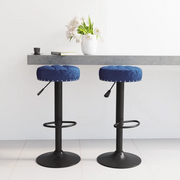Sgabelli da Bar 2 pz Blu in Velluto 332999