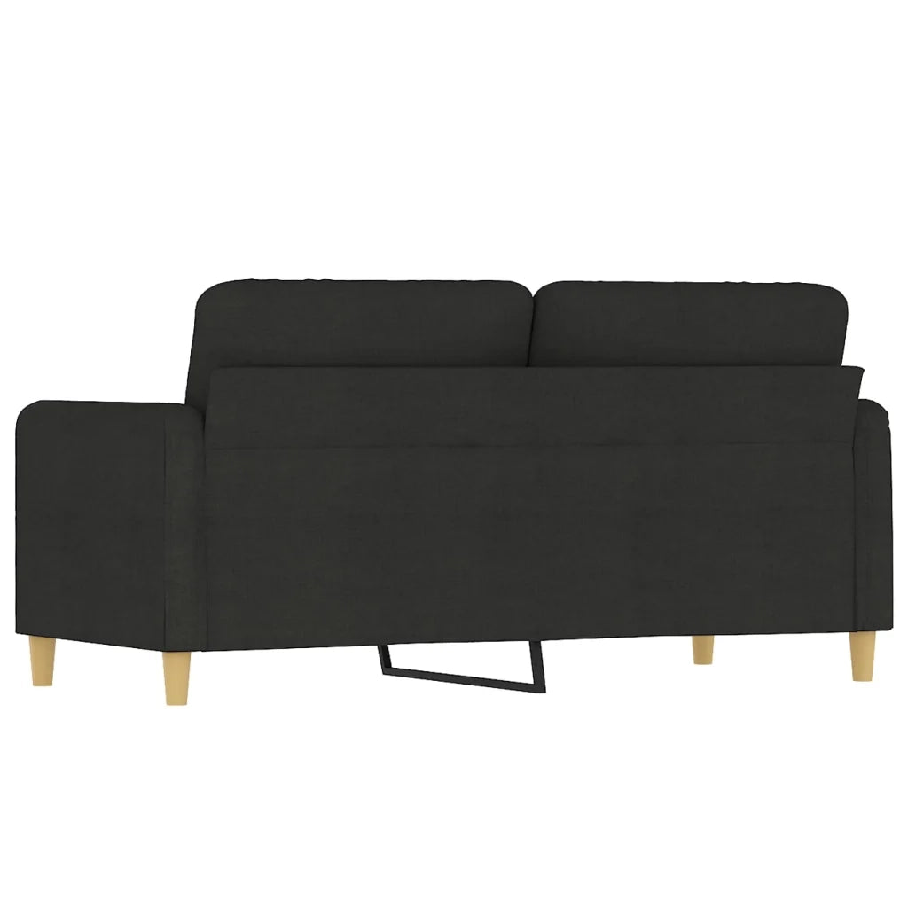 Divano a 2 Posti-Sofa 2 Posti Nero 120 cm in Tessuto 342041